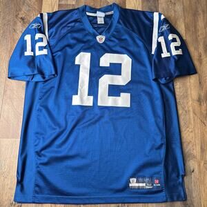 Indianapolis‎ Colts Jersey Men's Size 52 Blue Reebok On Field Andrew Luck 6141